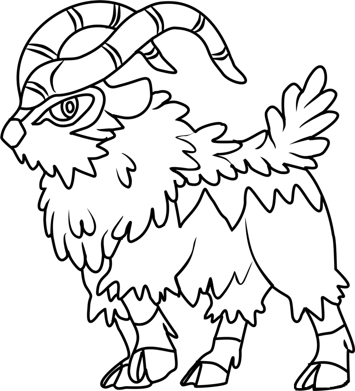 Dibujos de Dibujar al Pokémon Gogoat para colorear