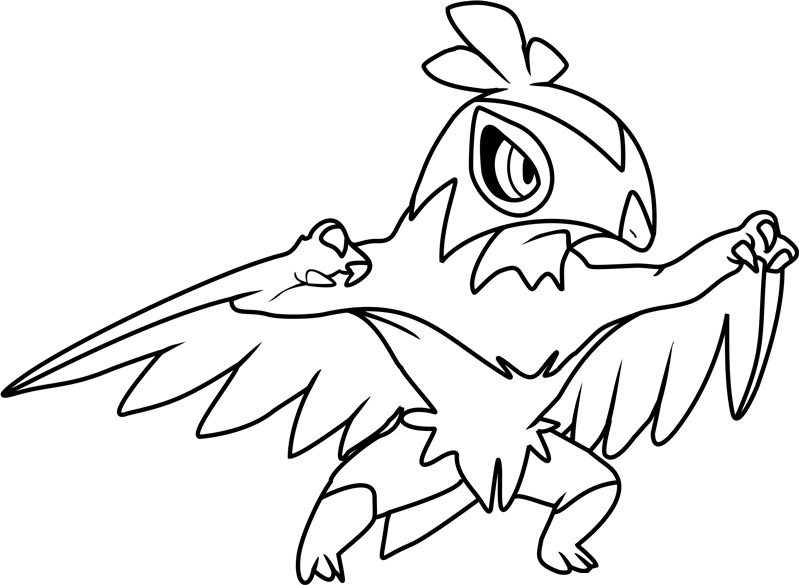 Dibujos de Dibujar al Pokémon Hawlucha para colorear