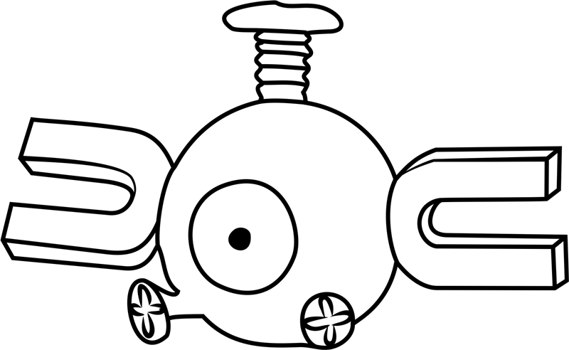 Dibujos de Dibujar al Pokémon Magnemite para colorear