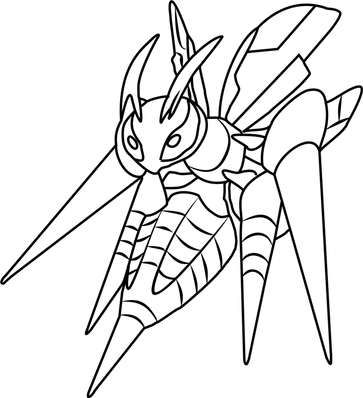 Dibujos de Dibujar al Pokémon Mega Beedrill para colorear