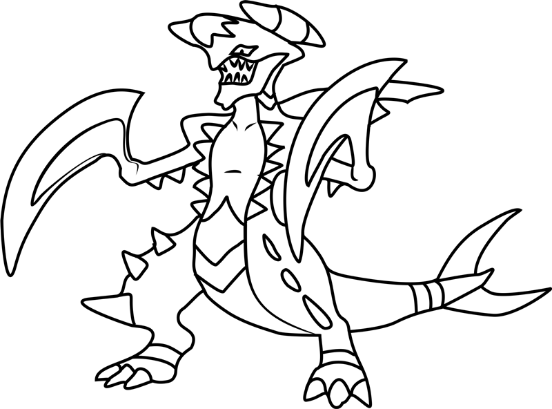 Dibujar al Pokémon Mega Garchomp para colorir