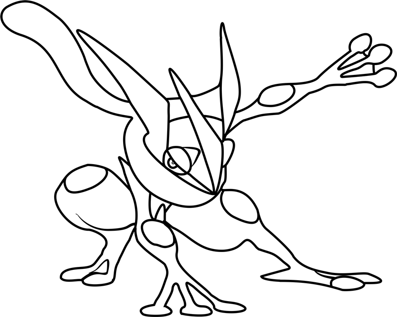 Dibujar al Pokémon Mega Greninja para colorir