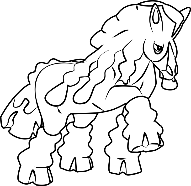 Dibujos de Dibujar al Pokémon Mudsdale para colorear