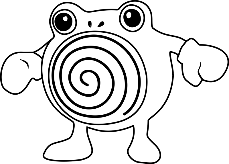 Dibujos de Dibujar al Pokémon Poliwhirl para colorear