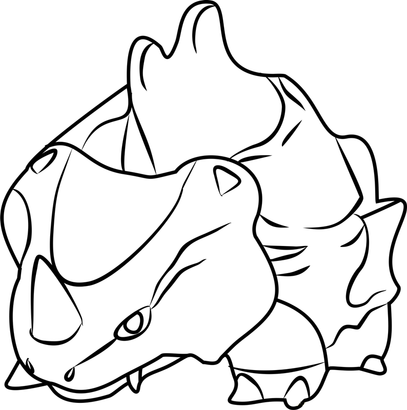 Dibujos de Dibujar al Pokémon Rhyhorn para colorear