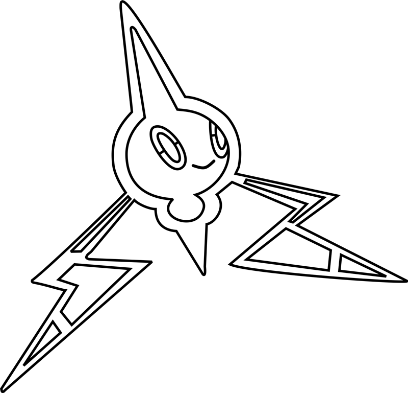 Dibujar al Pokémon Rotom sonriendo para colorir