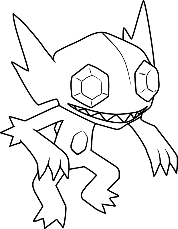 Dibujos de Dibujar al Pokémon Sableye para colorear