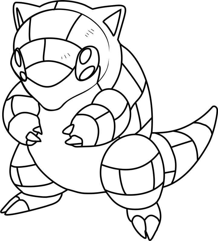 Dibujar al Pokémon Sandshrew para colorir