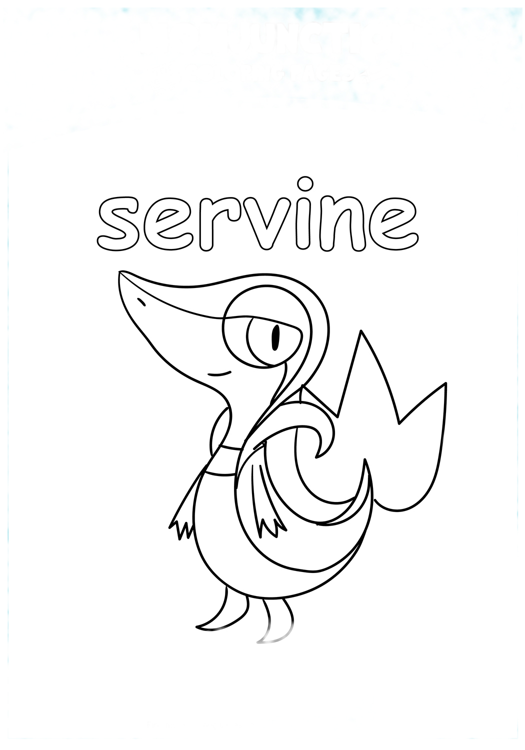 Dibujos de Dibujar al Pokémon Servine para colorear