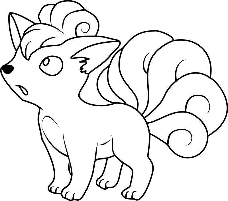 Dibujos de Dibujar al Pokémon Vulpix para colorear