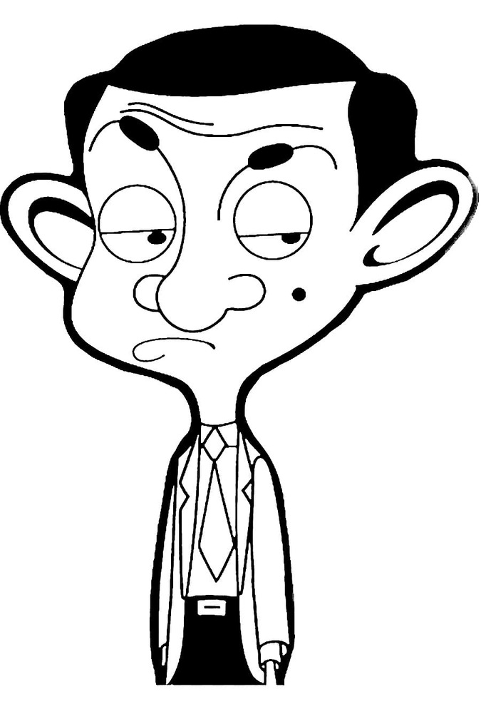 Dibujar al triste Mr Bean para colorir