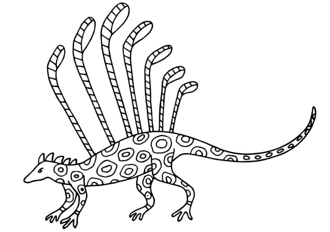 Dibujos de Dibujar Alebrijes fácil en niños para colorear