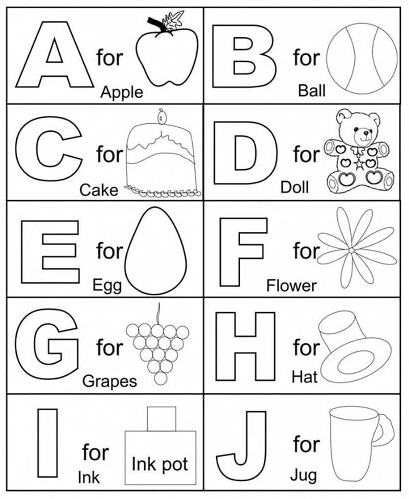 Dibujar Alfabeto 1 para colorir
