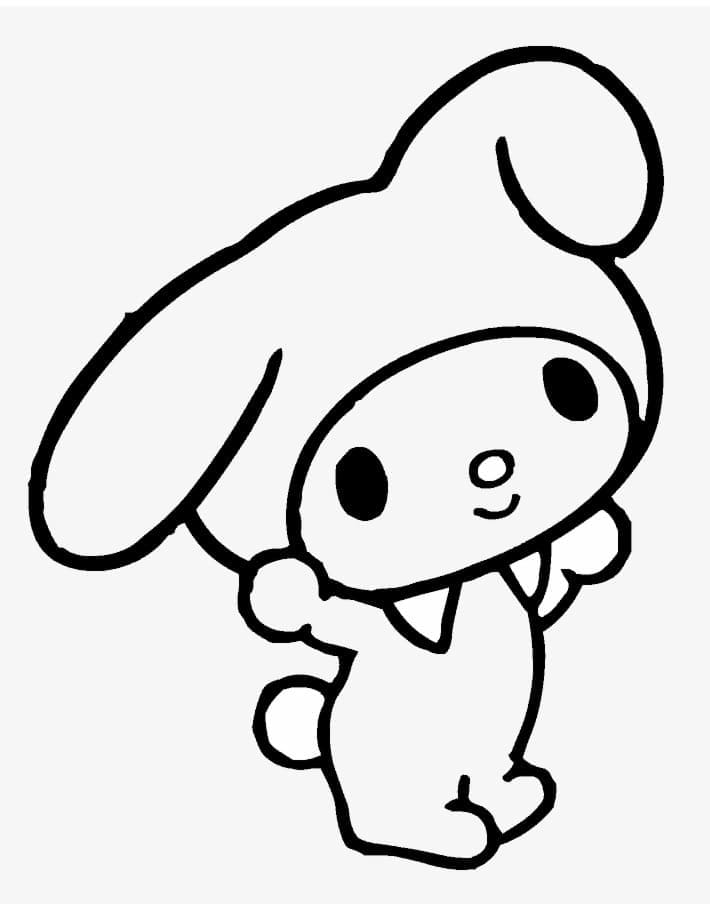 Dibujos de Dibujar amistoso My Melody para colorear