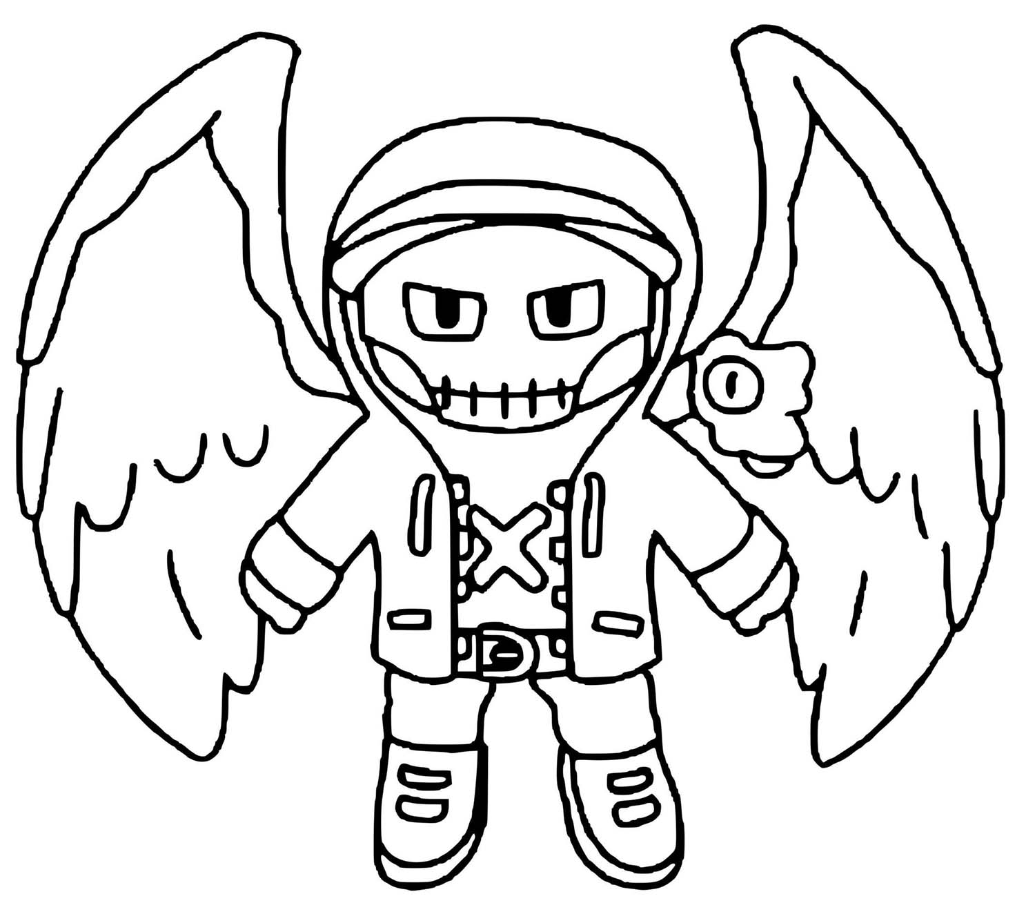 Dibujos de Dibujar Angel oscuro Stumble Guys para colorear