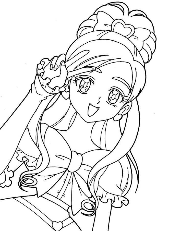 Dibujos de Dibujar Anime Glitter Force chicas para colorear