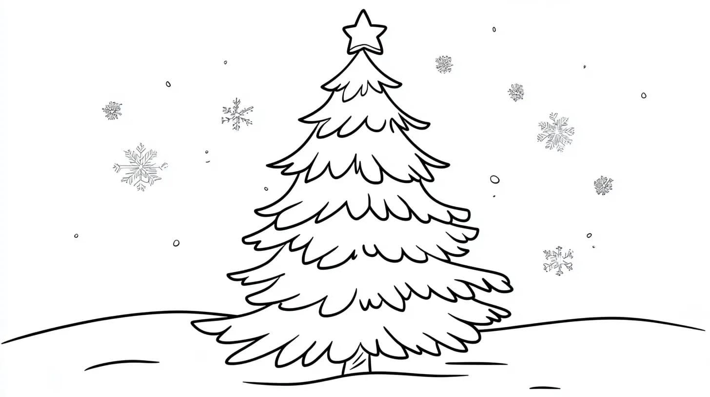 Dibujos de Dibujar Árbol De Navidad En niños para colorear