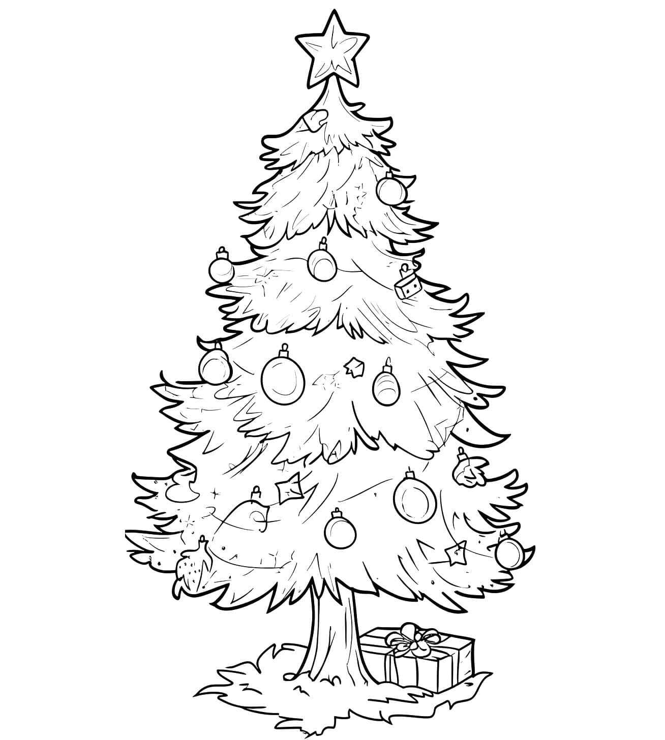 Dibujos de Dibujar Árbol De Navidad gratis para colorear