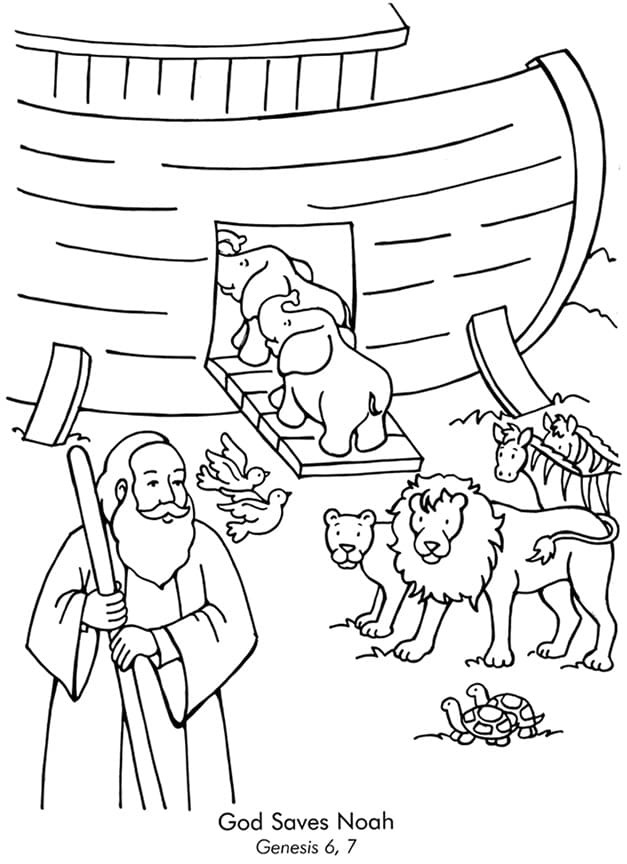 Arca de Noé para colorear