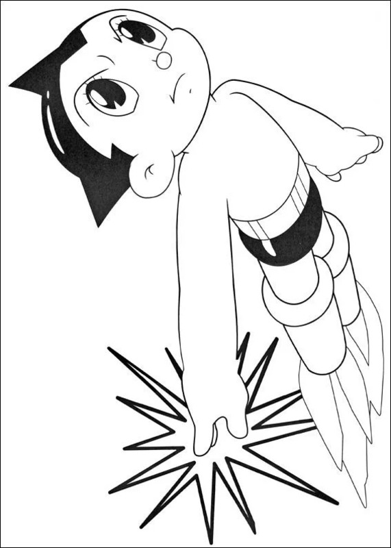 Dibujar Astro Boy en niños para colorir
