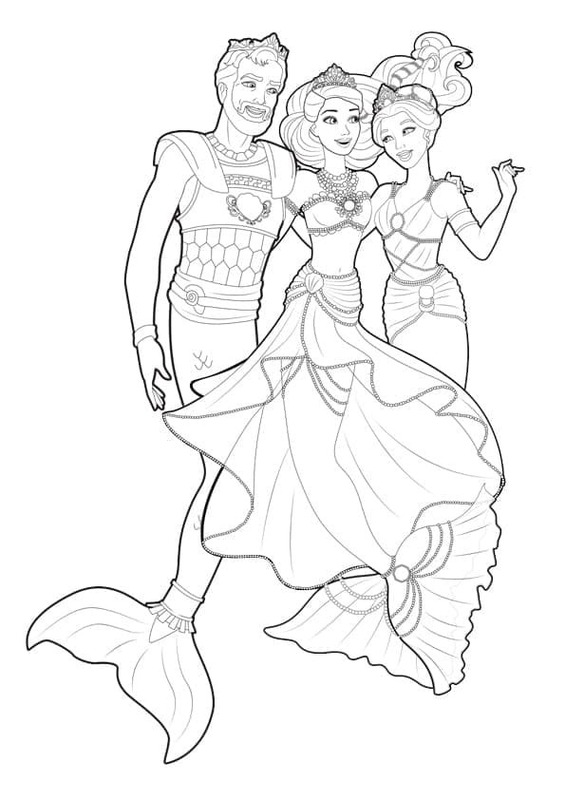 Dibujos de Dibujar Barbie Sirena 3 para colorear