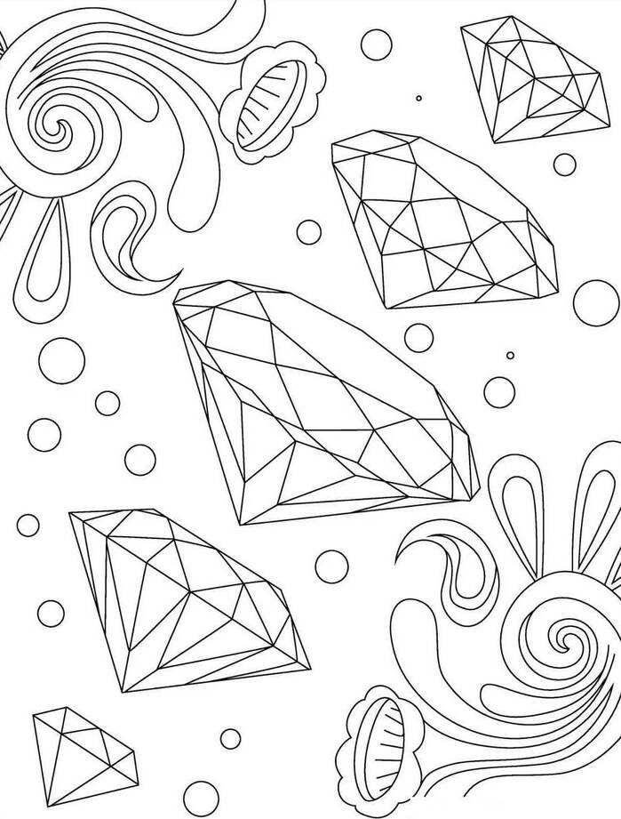 Dibujos de Dibujar básico diamante para colorear