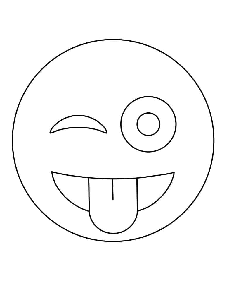 Dibujos de Dibujar básico Emoji Feliz para colorear