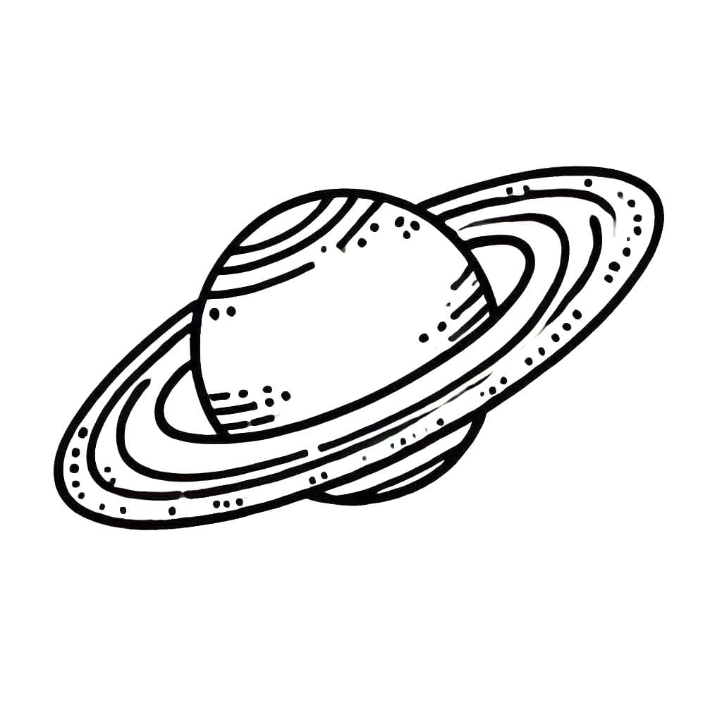 Dibujos de Dibujar básico Saturno gratis para colorear