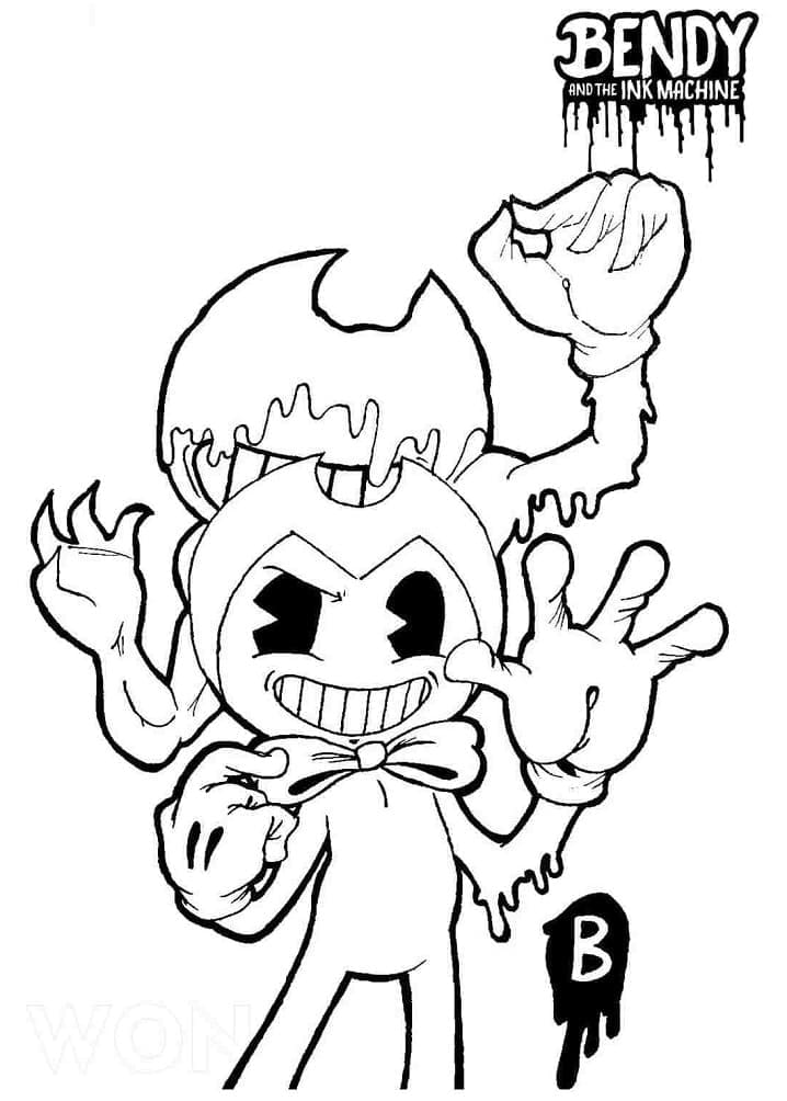 Dibujar Bendy Gratis para colorir