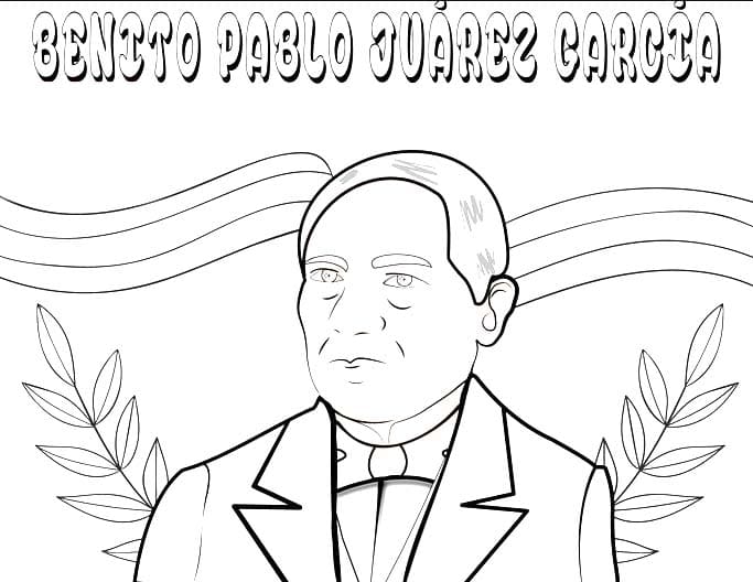 Dibujos de Dibujar Benito Juarez 6 para colorear