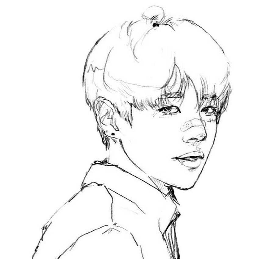 Dibujos de Dibujar boceto de BTS para colorear