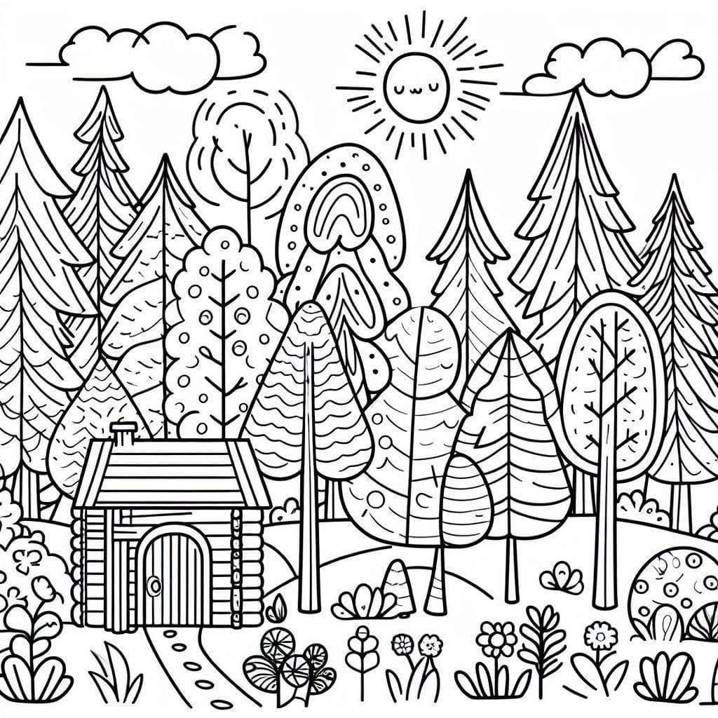 Dibujar Bosque gratis para colorir