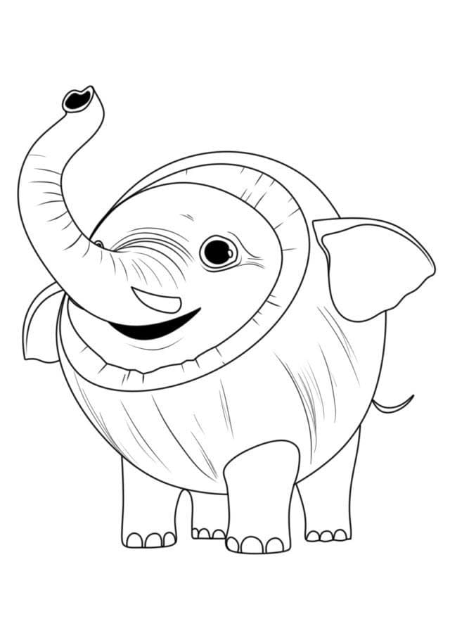 Dibujos de Dibujar Brainrot Cocofanto Elefanto para colorear