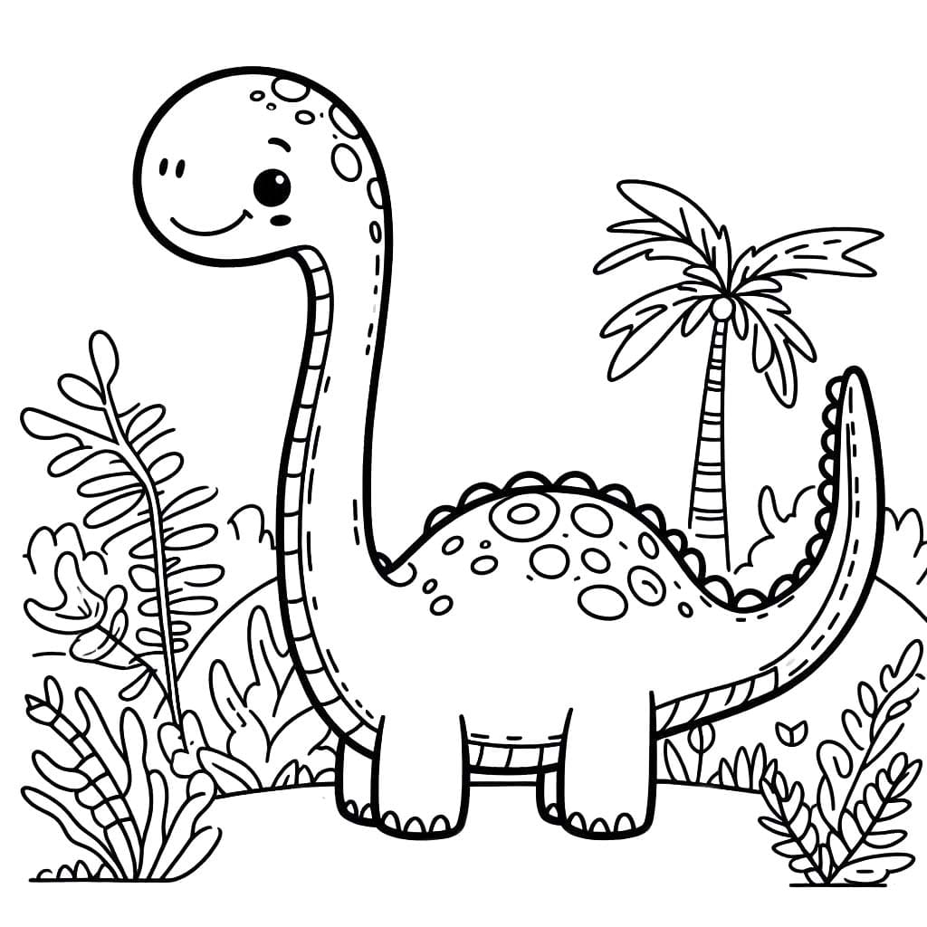 Dibujos de Dibujar Braquiosaurio 4 para colorear