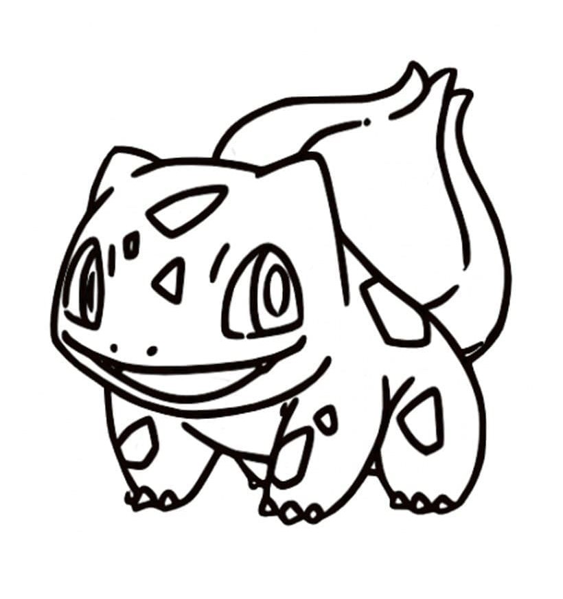 Dibujos de Dibujar Bulbasaur sonriendo para colorear