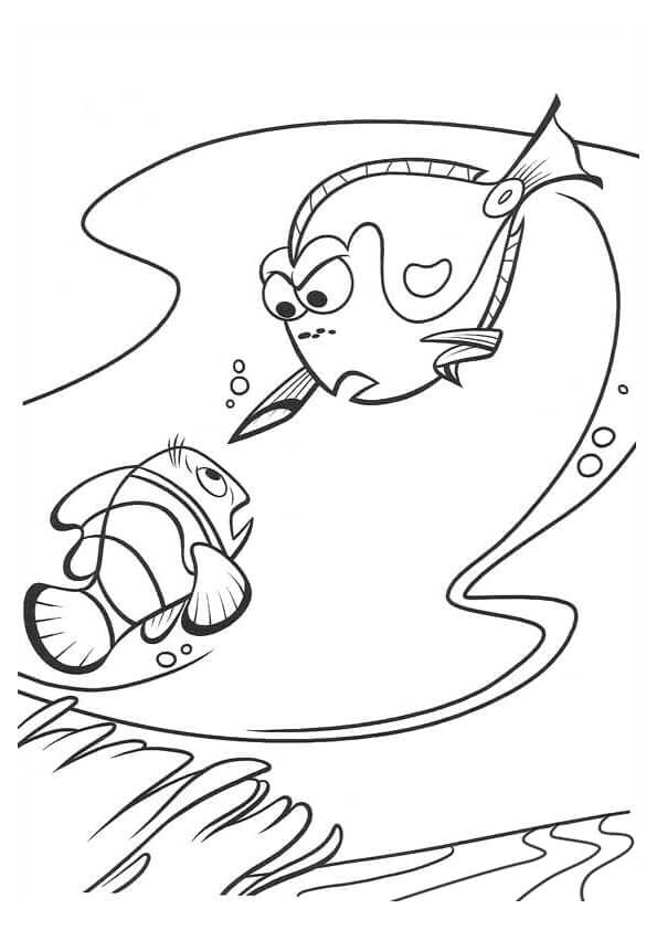 Dibujar Buscando A Nemo gratis para niños para colorir