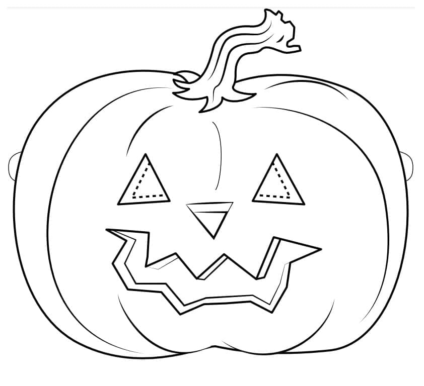 Dibujos de Dibujar calabaza de Halloween gratis para colorear