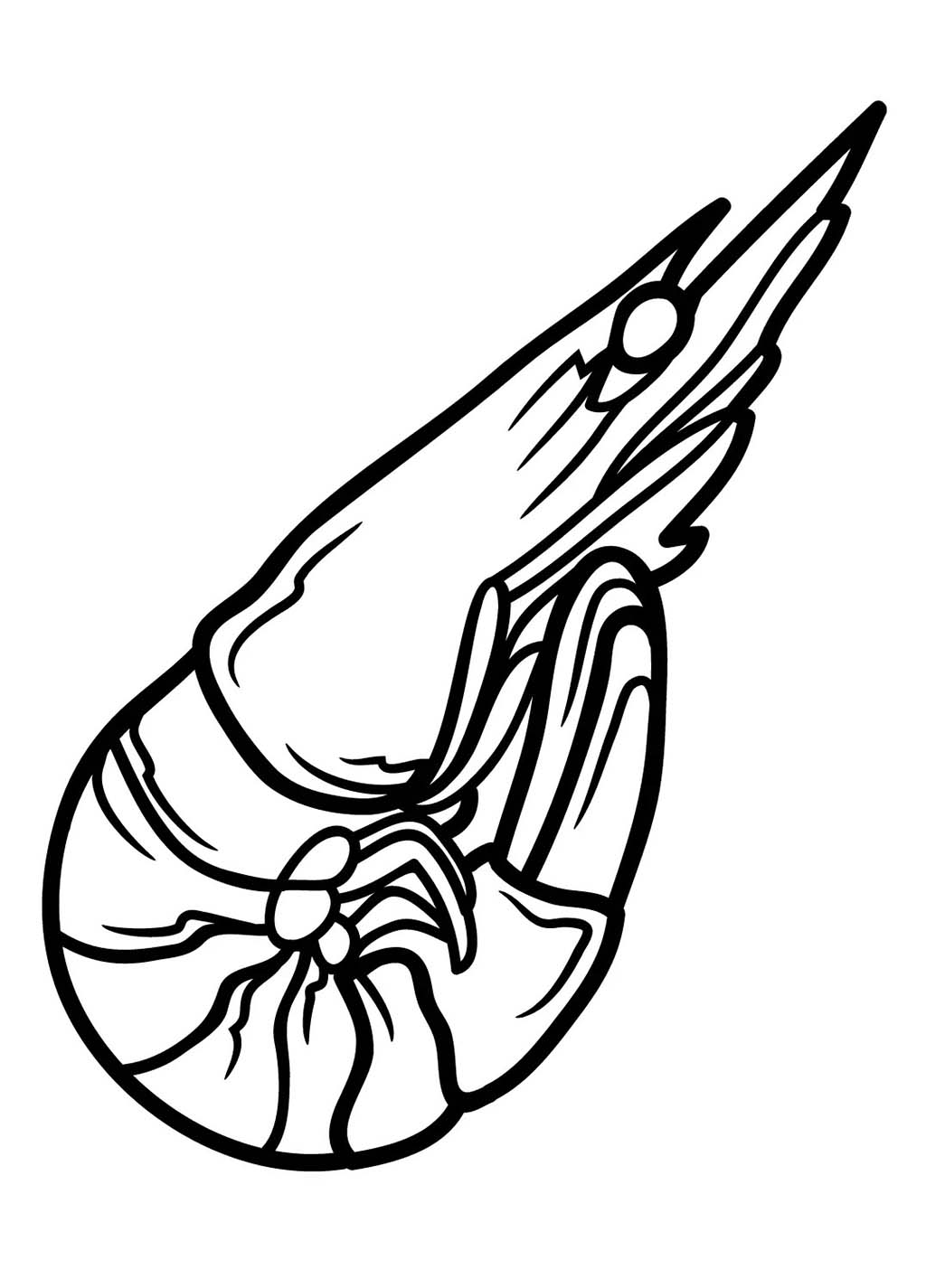 Dibujos de Dibujar Camarones en niños. para colorear