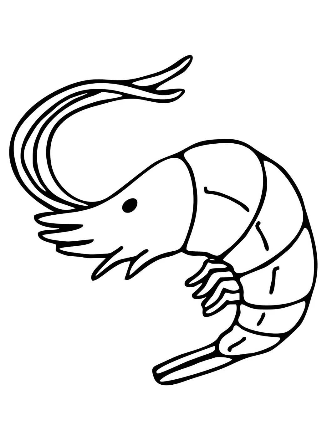 Dibujos de Dibujar Camarones gratis para niños para colorear