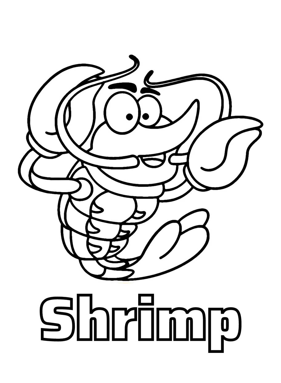 Dibujos de Dibujar Camarones imprimir para colorear
