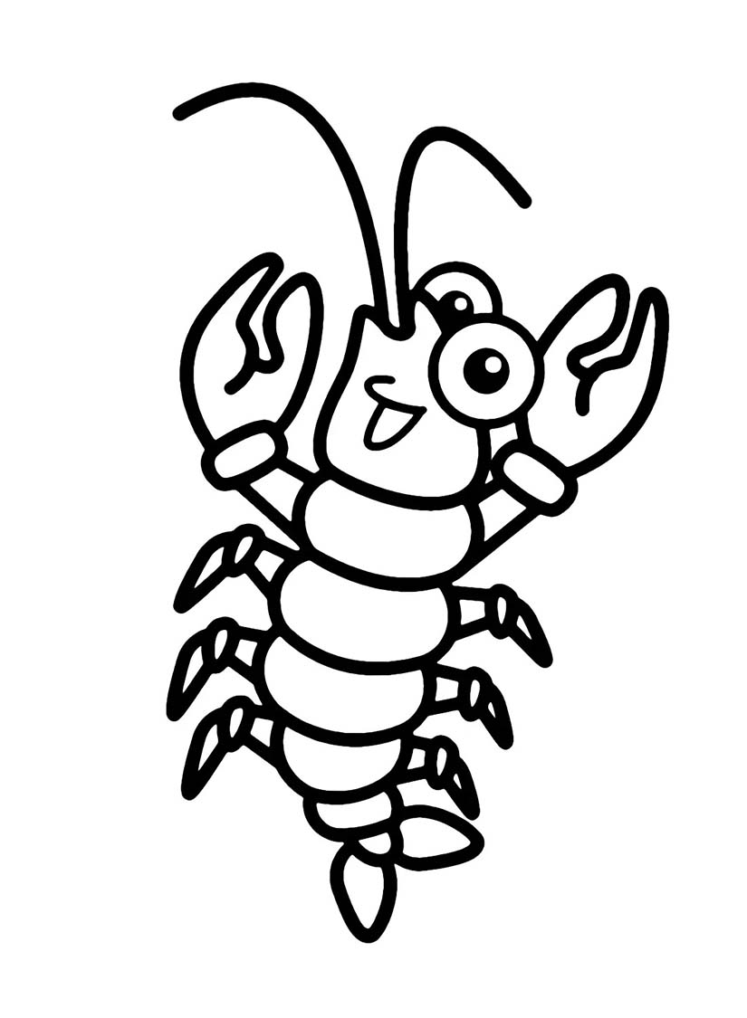 Dibujos de Dibujar Camarones muy fácil para colorear