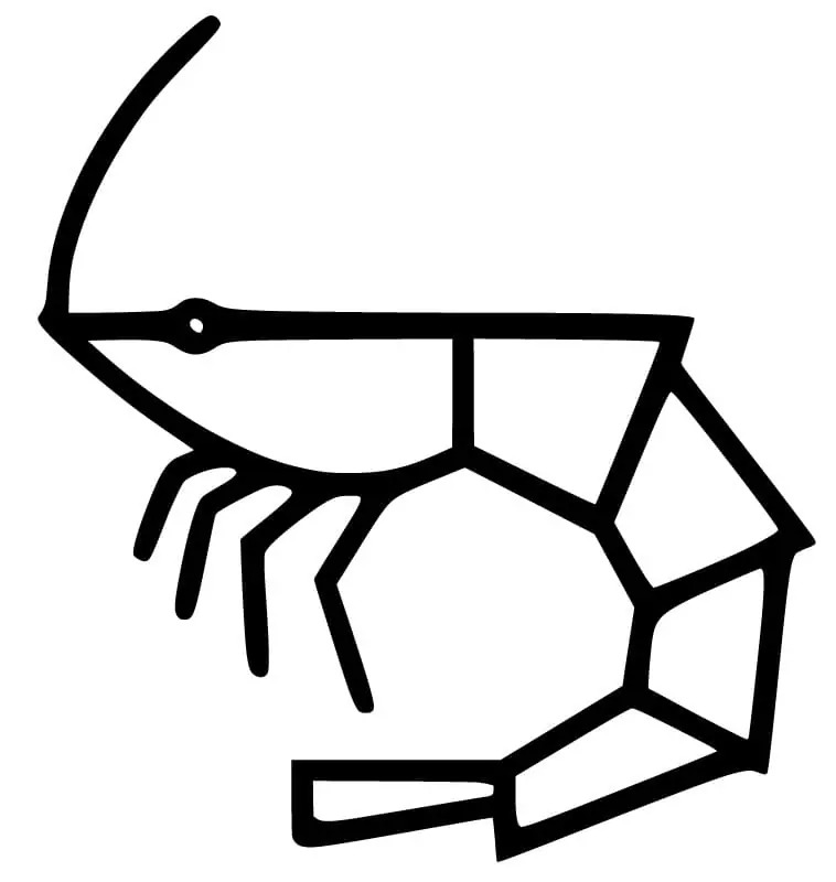 Dibujos de Dibujar Camarones muy sencillo para colorear