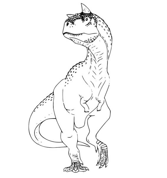 Dibujos de Dibujar Carnotaurus básico para colorear