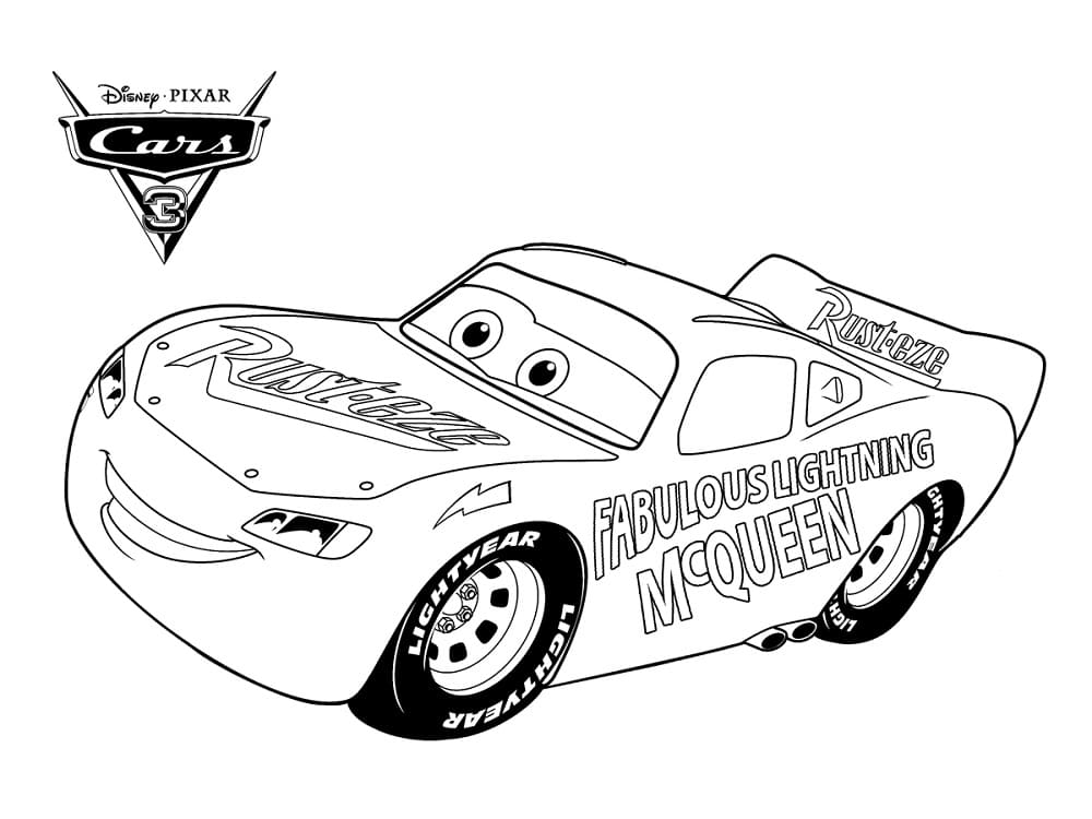 Dibujar Cars 3 Rayo Mcqueen para colorir