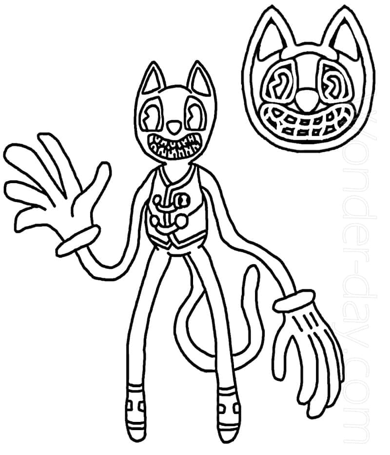 Dibujos de Dibujar Cartoon Cat 1 para colorear