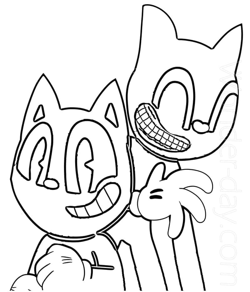 Dibujos de Dibujar Cartoon Cat 2 para colorear
