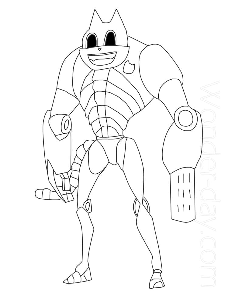 Dibujos de Dibujar Cartoon Cat 4 para colorear