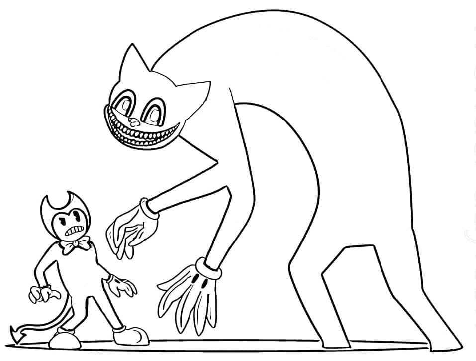 Dibujos de Dibujar Cartoon Cat Básico en niños para colorear