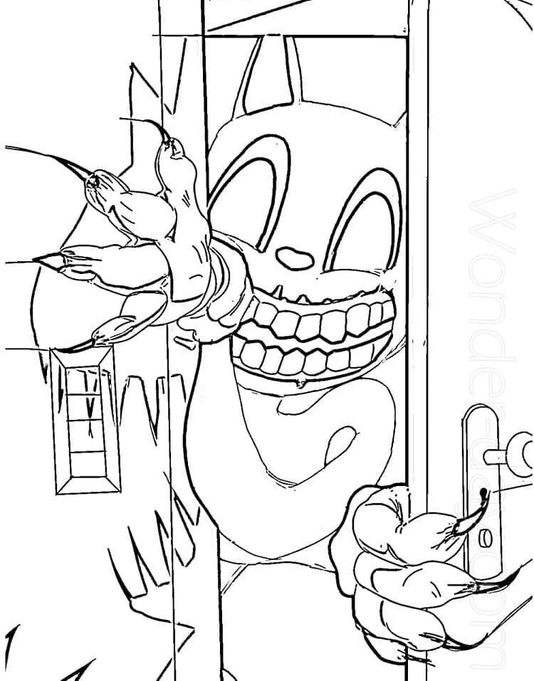 Dibujos de Dibujar Cartoon Cat en niños para colorear