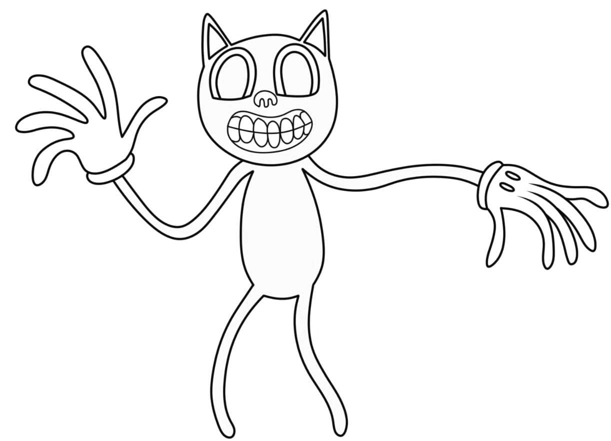 Dibujos de Dibujar Cartoon Cat Gratis para niños para colorear
